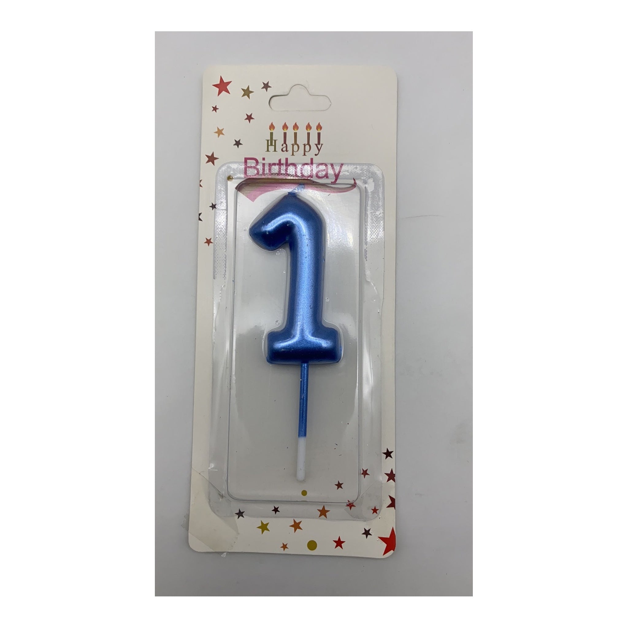 Birthday Number Candles 1 Blue